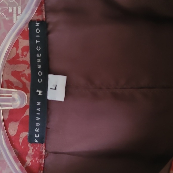 Peruvian Connection Cotton Trench Jacket L - Picture 3 of 4